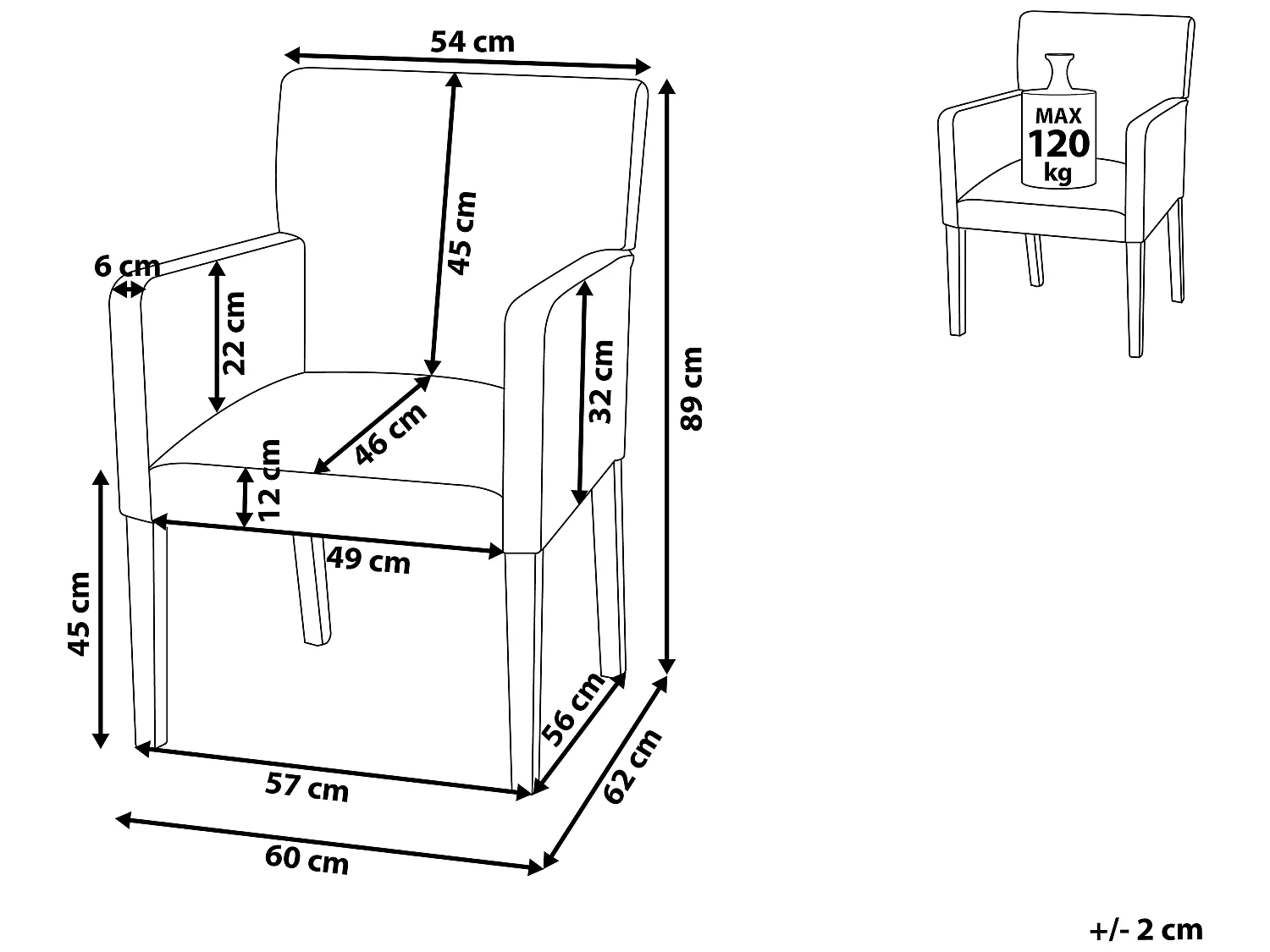Chaise de salle à manger ROCKEFELLER Beige