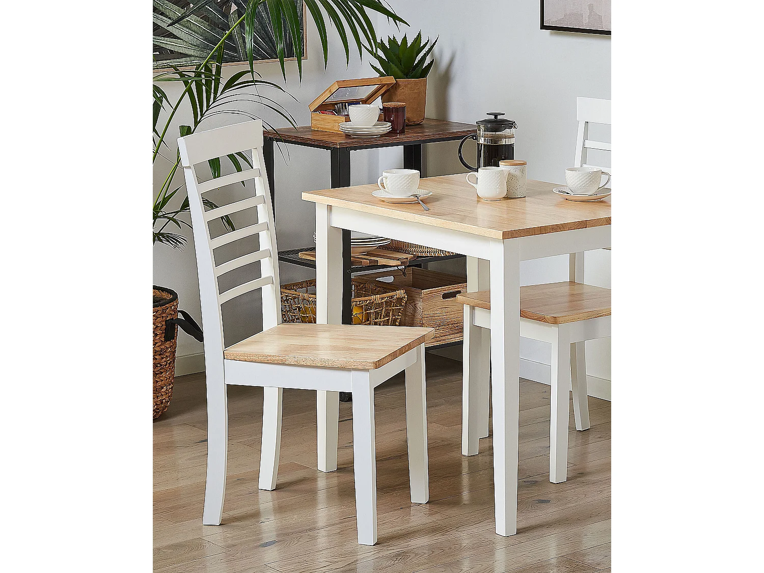 Lot de 2 chaises de salle à manger BATTERSBY Bois Blanc