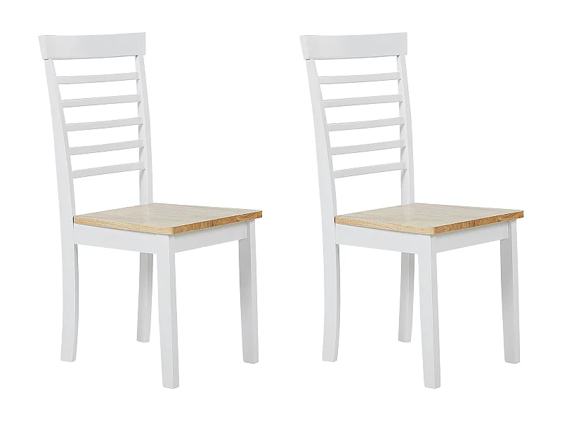 Set di 2 sedie da pranzo BATTERSBY Legno Bianco