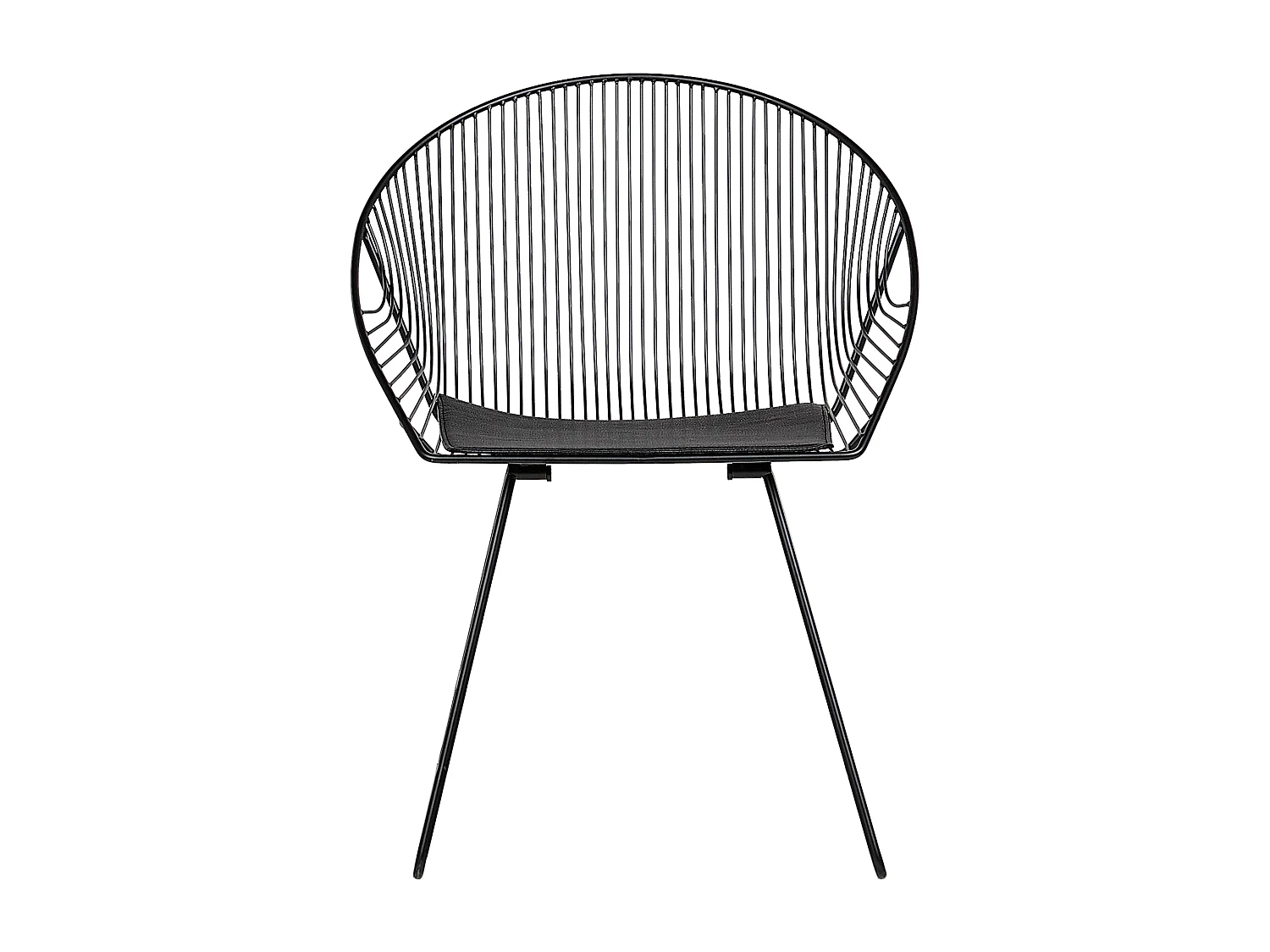 Lässig elegante Stühle aus schwarzem Metall im praktischen 2er Set Aurora