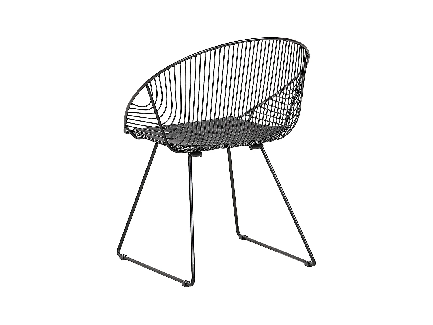 Lässig elegante Stühle aus schwarzem Metall im praktischen 2er Set Aurora