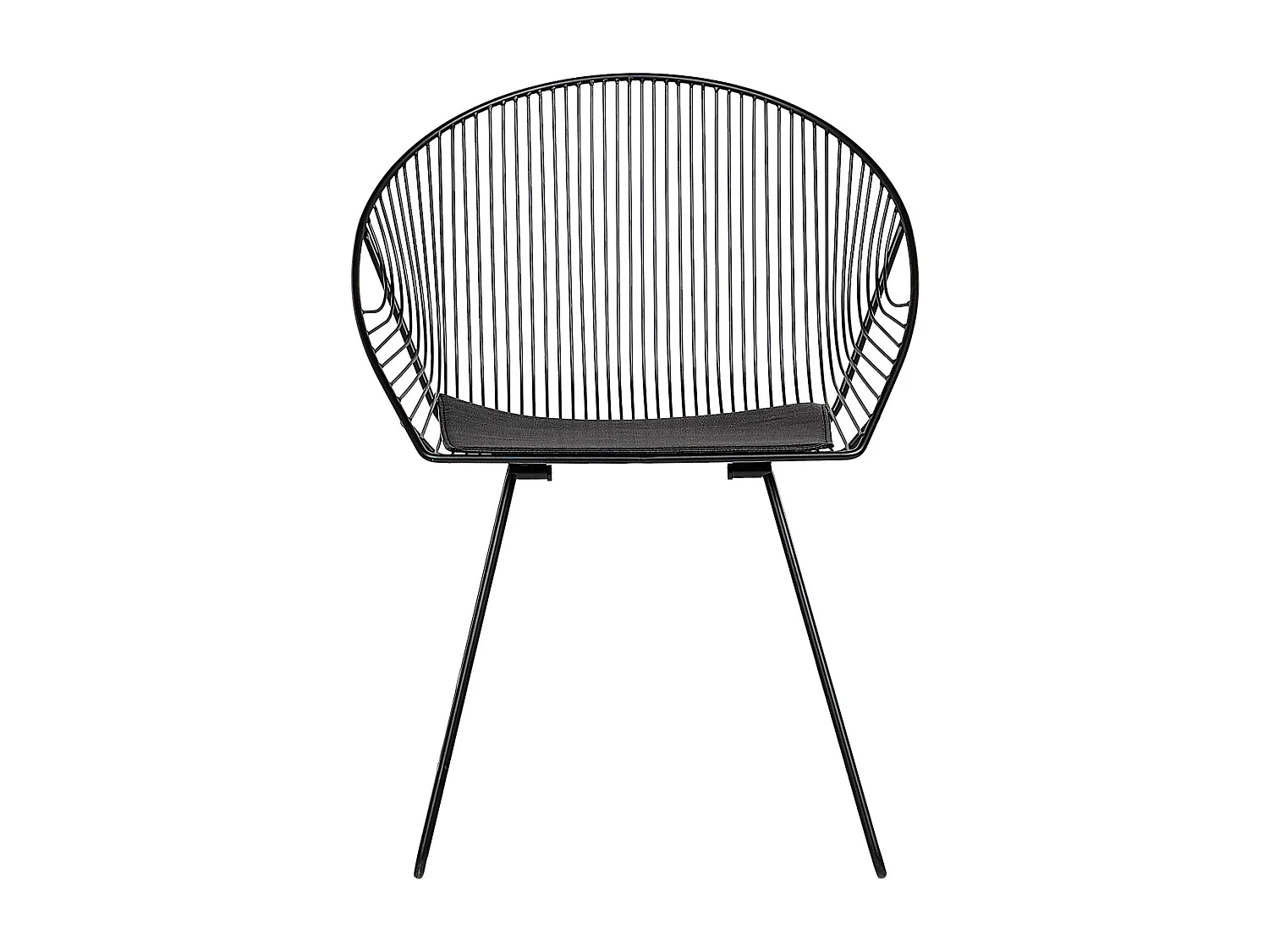 Lot de 2 chaises de salle à manger AURORA Métal Noir