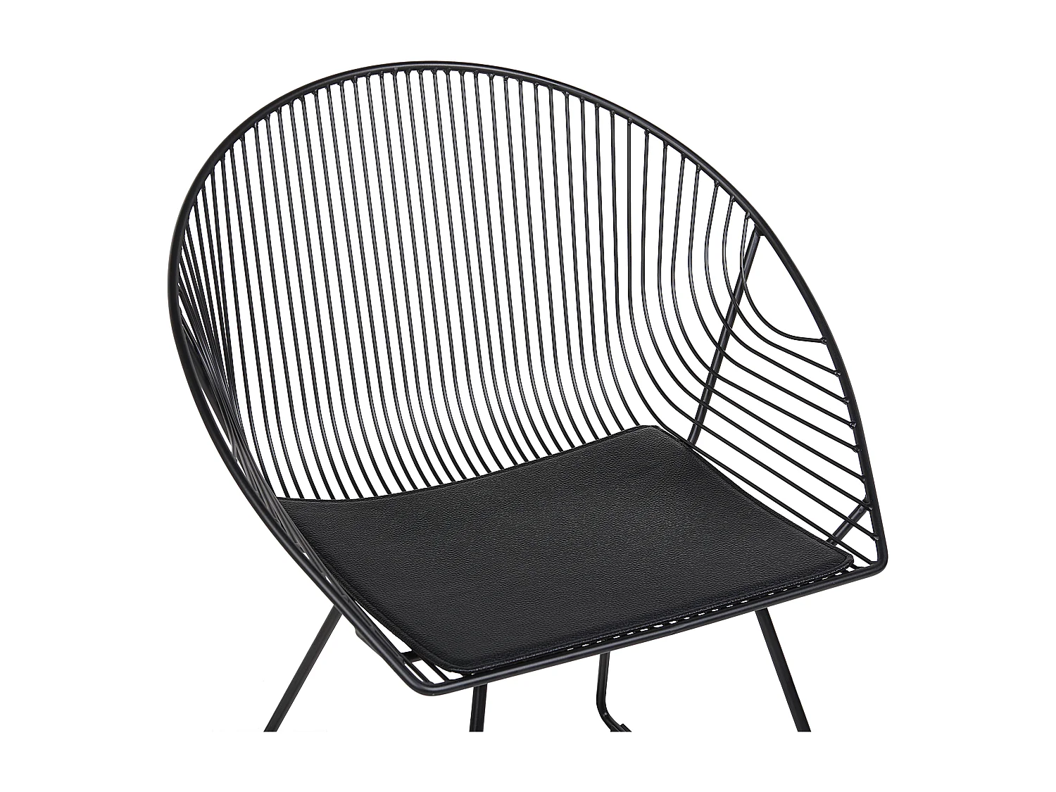 Lot de 2 chaises de salle à manger AURORA Métal Noir