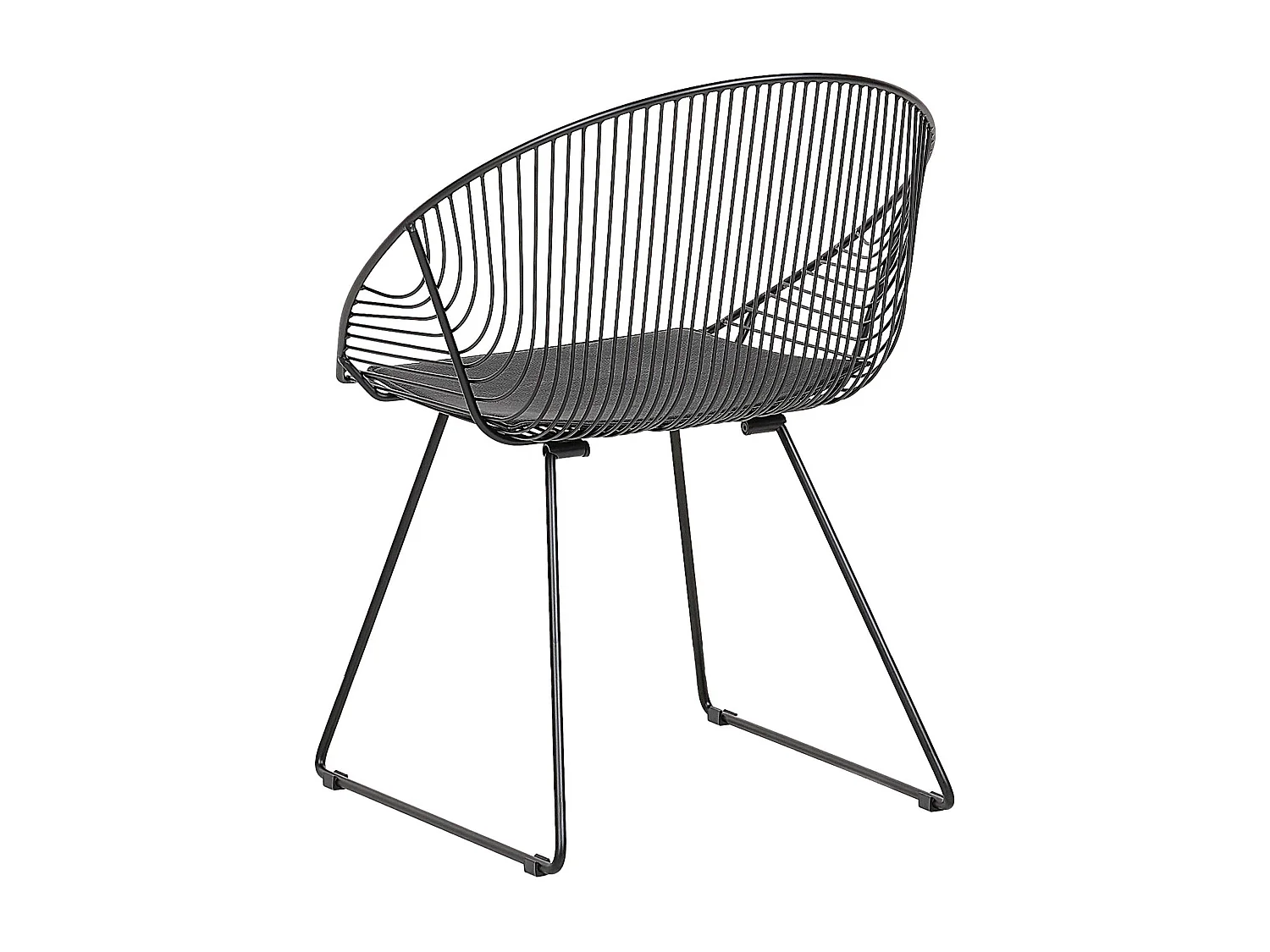 Lot de 2 chaises de salle à manger AURORA Métal Noir