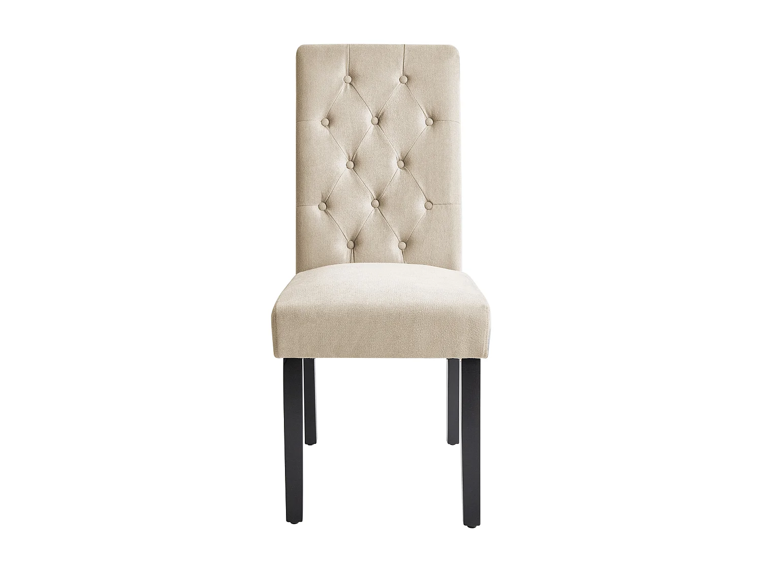 Lot de 2 chaises de salle à manger VELVA Tissu Beige sable