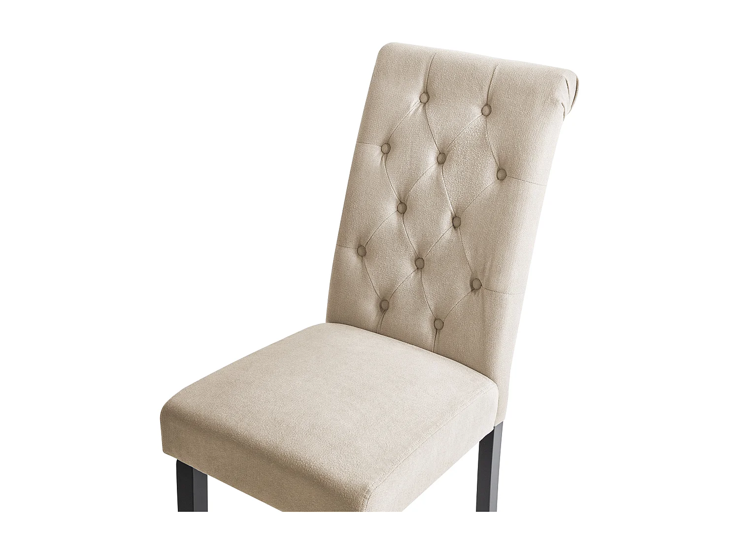 Lot de 2 chaises de salle à manger VELVA Tissu Beige sable
