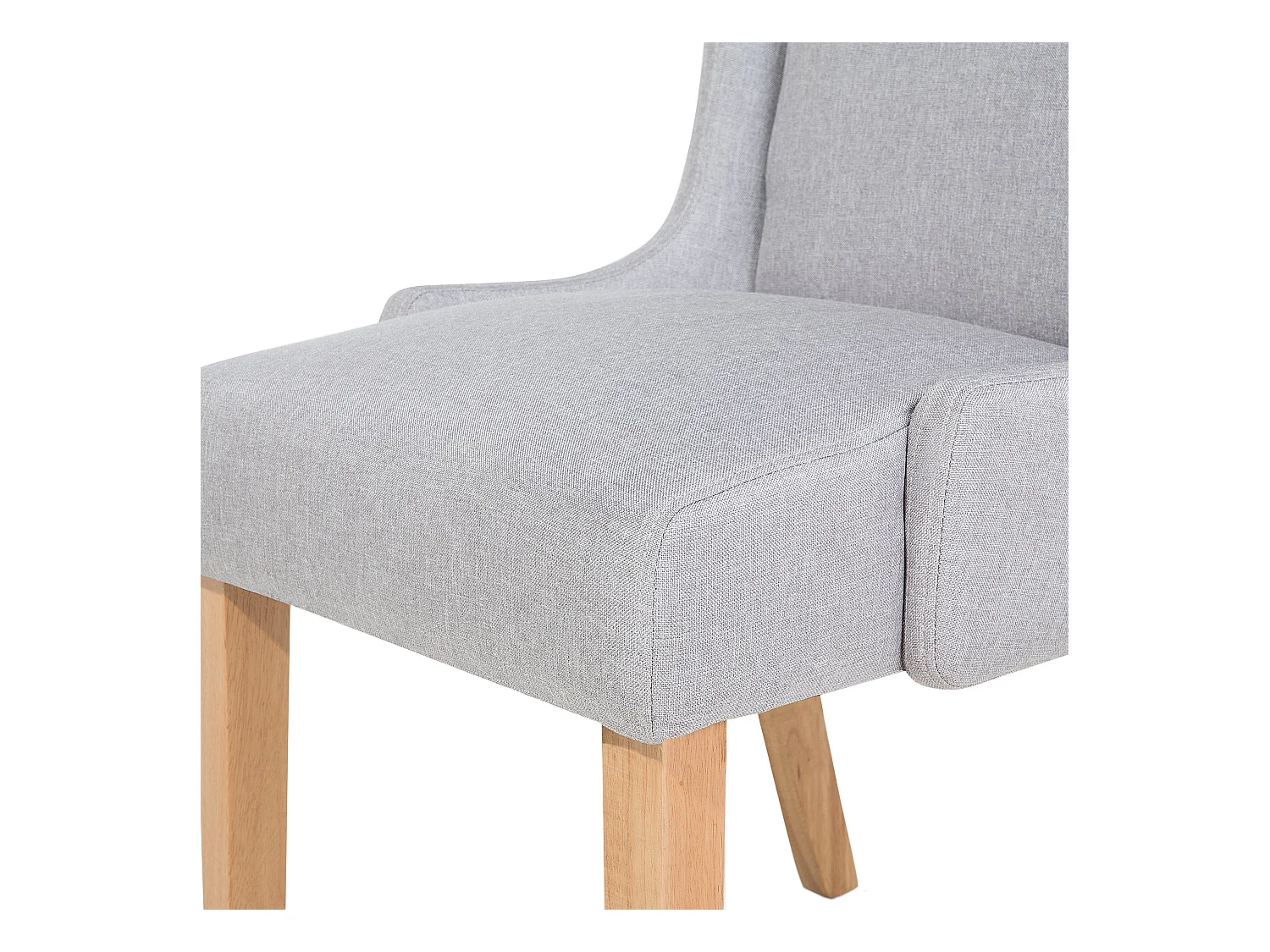 Lot de 2 chaises de salle à manger CHAMBERS Coton Gris clair