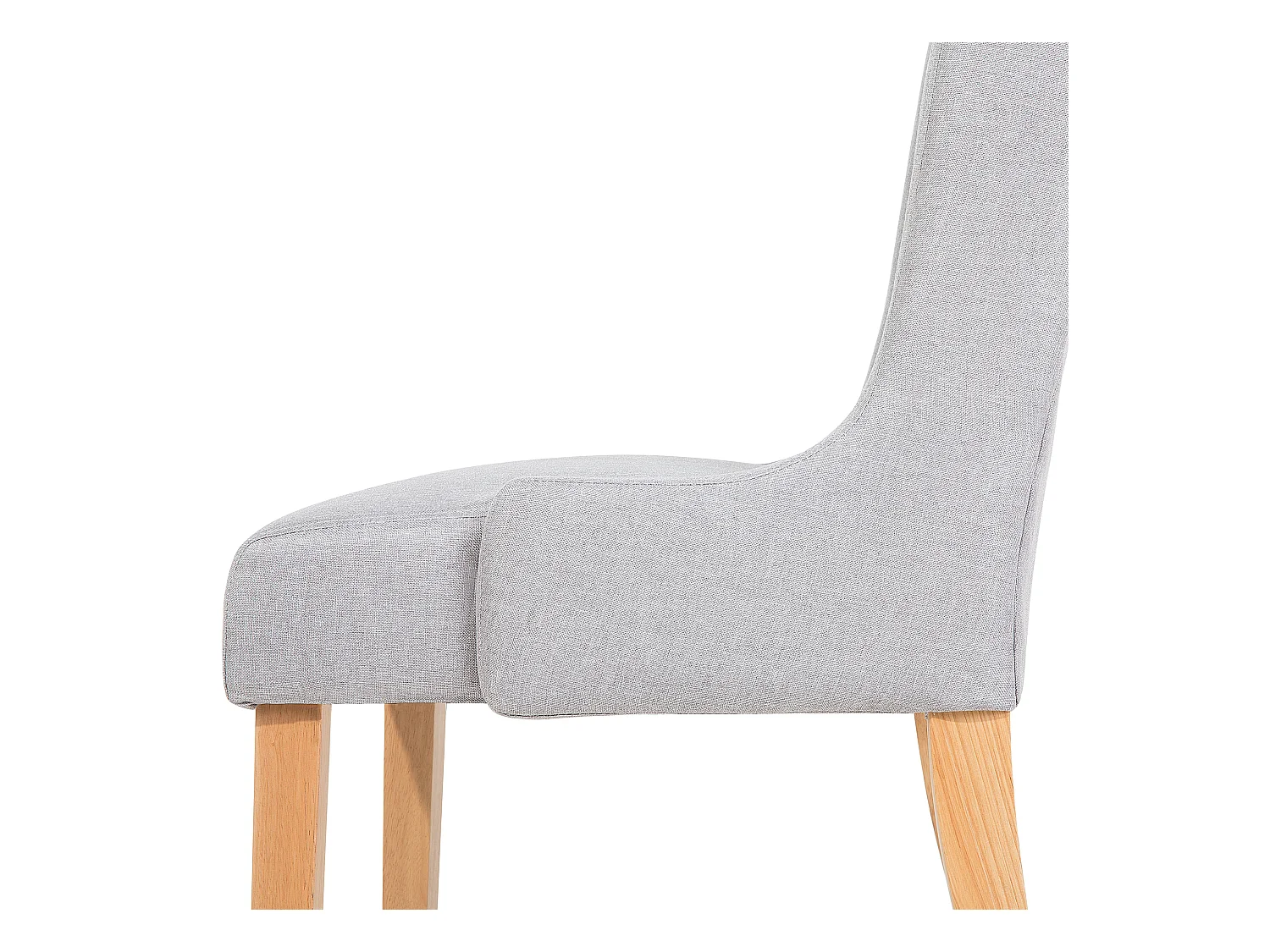 Lot de 2 chaises de salle à manger CHAMBERS Coton Gris clair