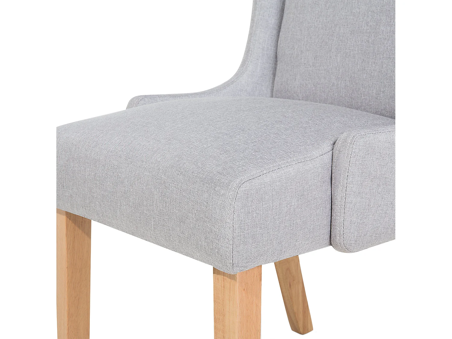 Lot de 2 chaises de salle à manger CHAMBERS Coton Gris clair