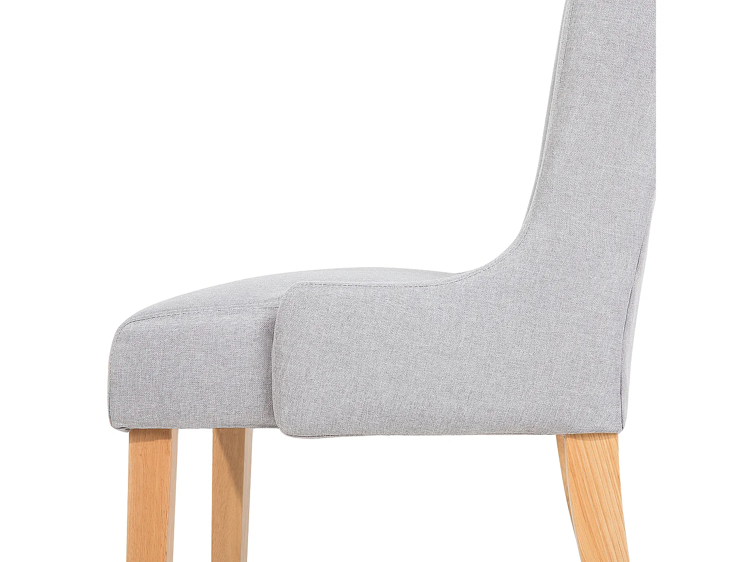 Lot de 2 chaises de salle à manger CHAMBERS Coton Gris clair