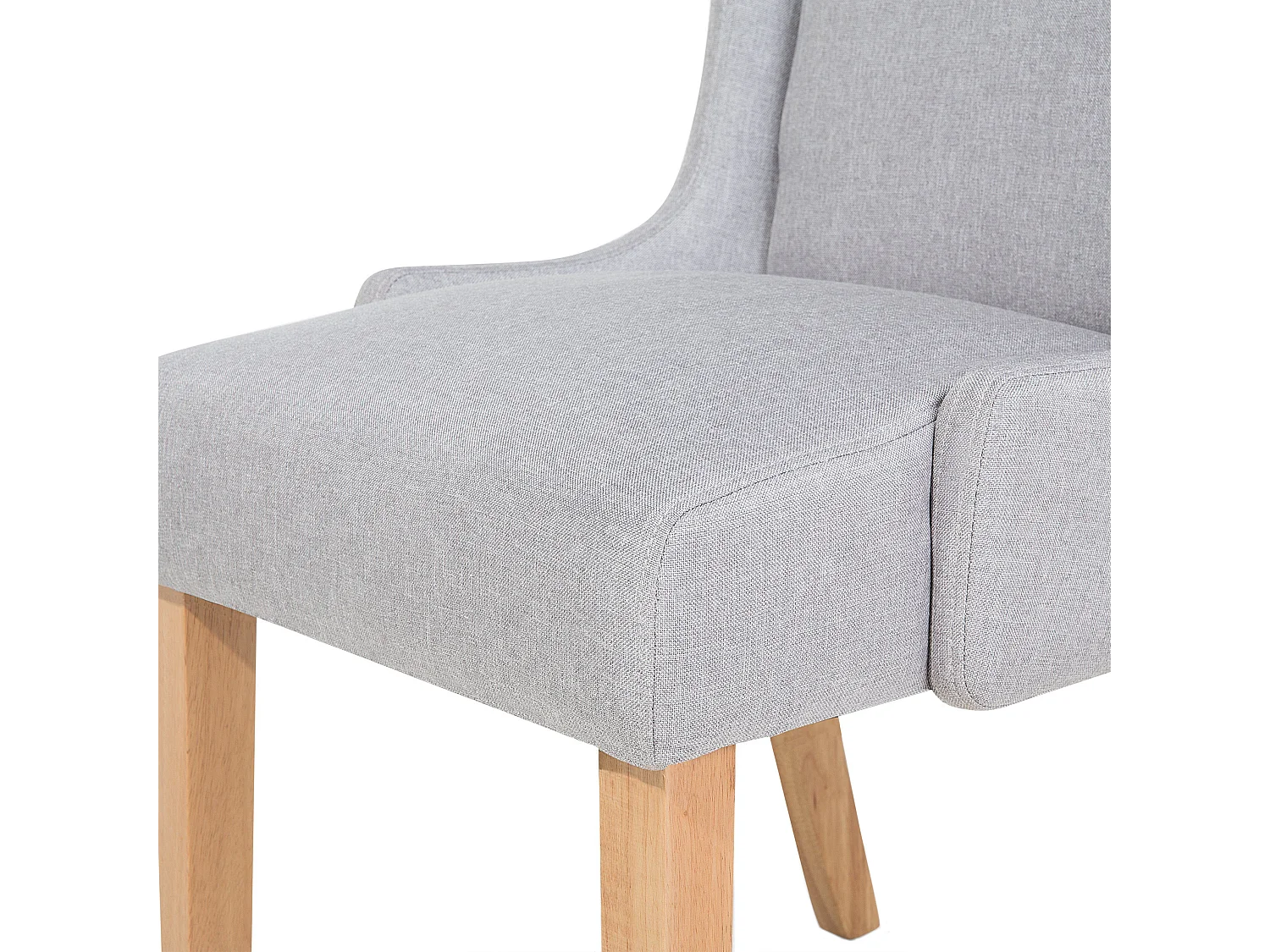 Set van 2 eetkamerstoelen CHAMBERS Katoen Lichtgrijs