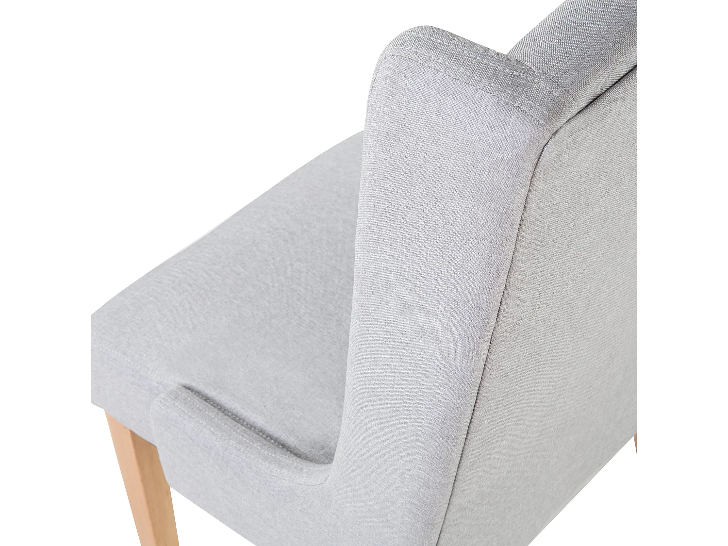 Lot de 2 chaises de salle à manger CHAMBERS Coton Gris clair