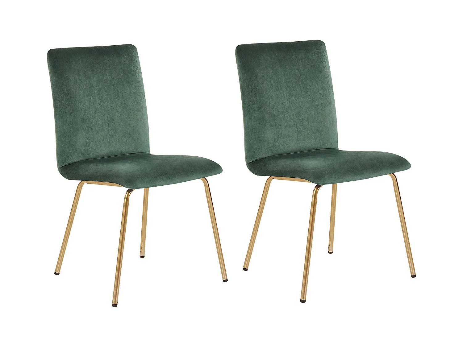 Set di 2 sedie da pranzo RUBIO Velluto Verde smeraldo
