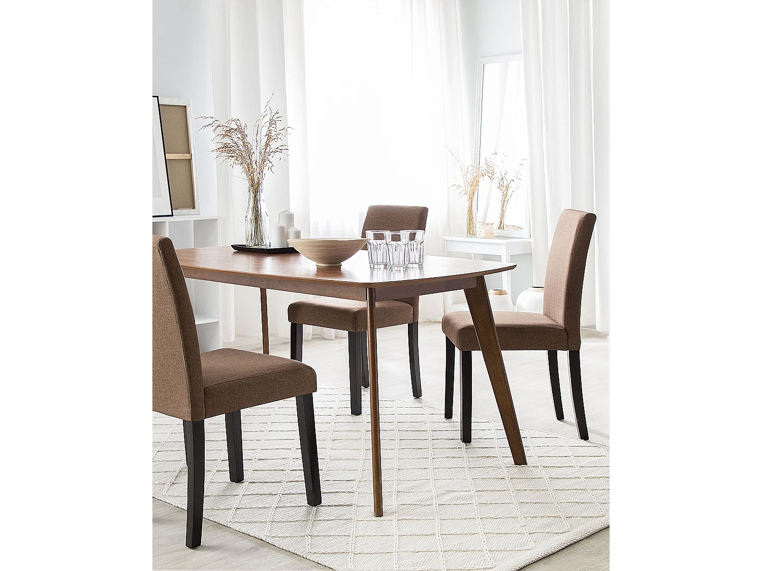 Lot de 2 chaises de salle à manger BROADWAY Marron