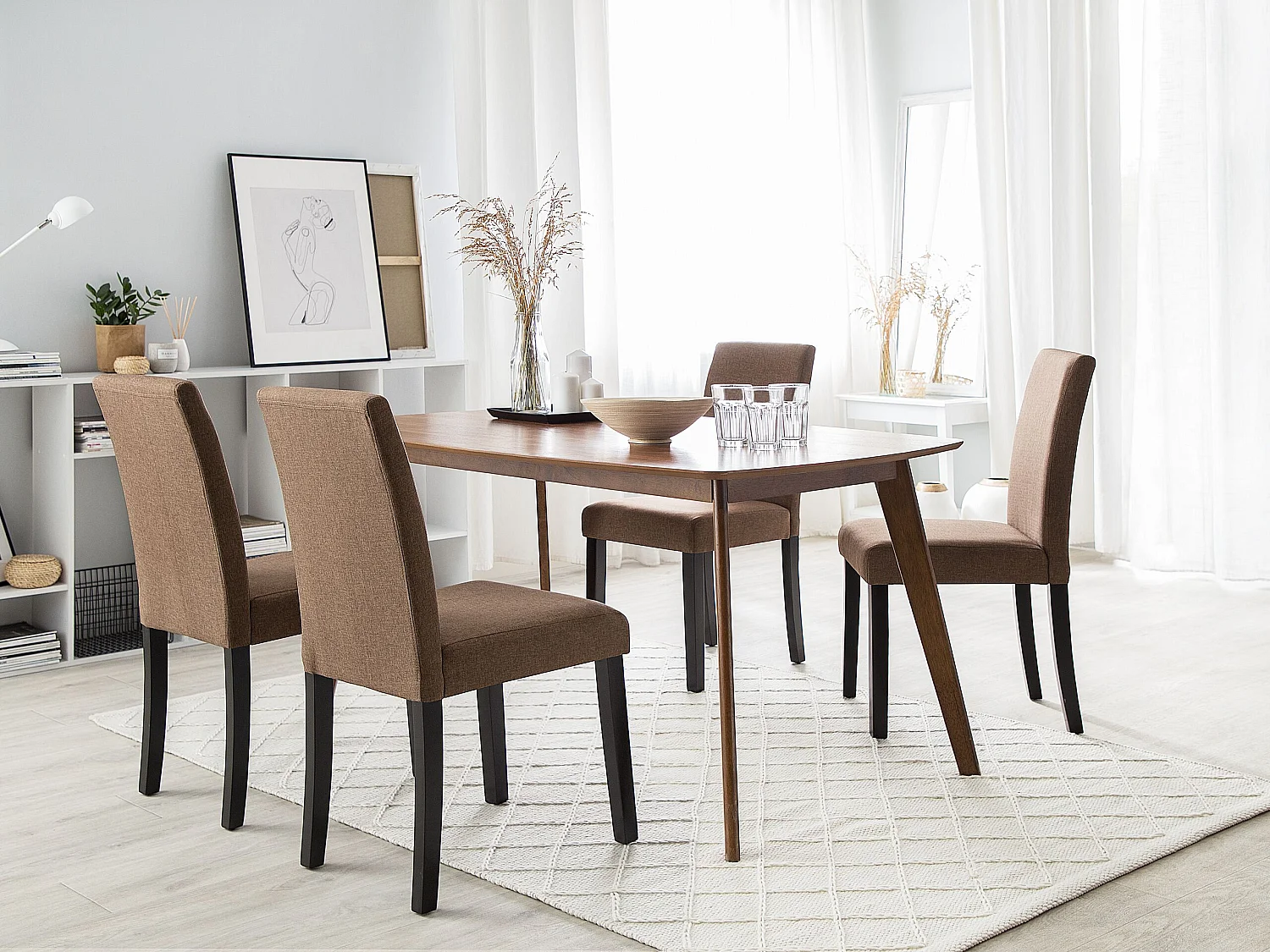 Lot de 2 chaises de salle à manger BROADWAY Marron