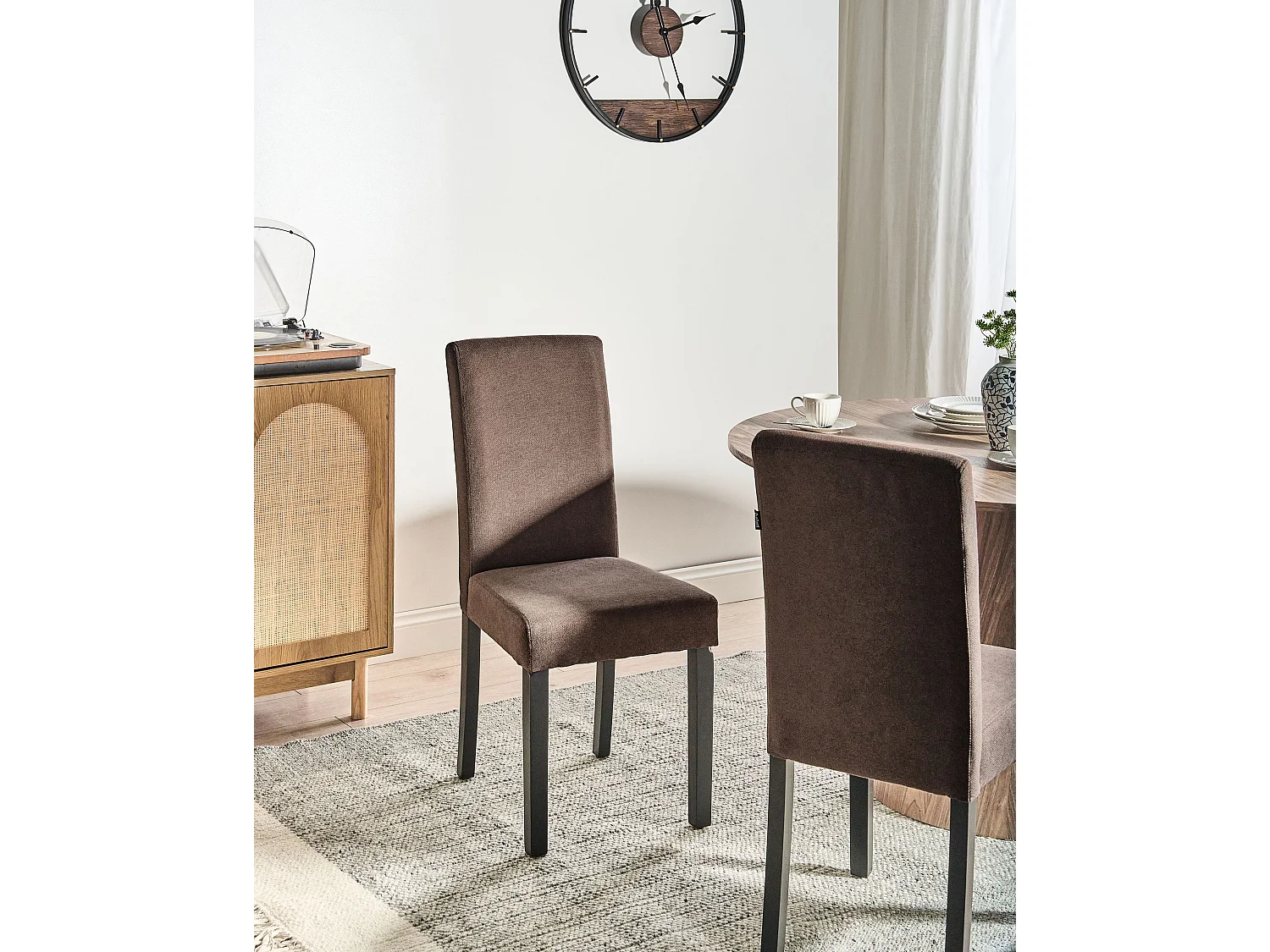 Lot de 2 chaises de salle à manger BROADWAY Marron