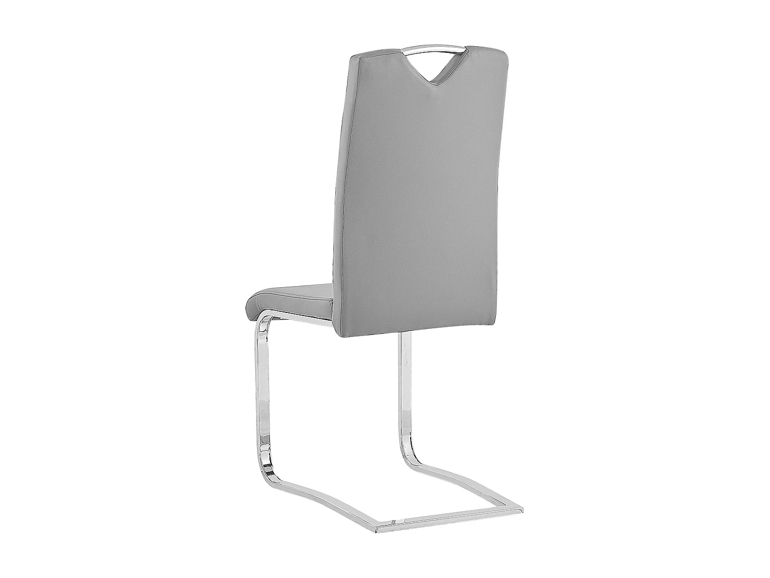 Lot de 2 chaises de salle à manger PICKNES Cuir PU Gris clair