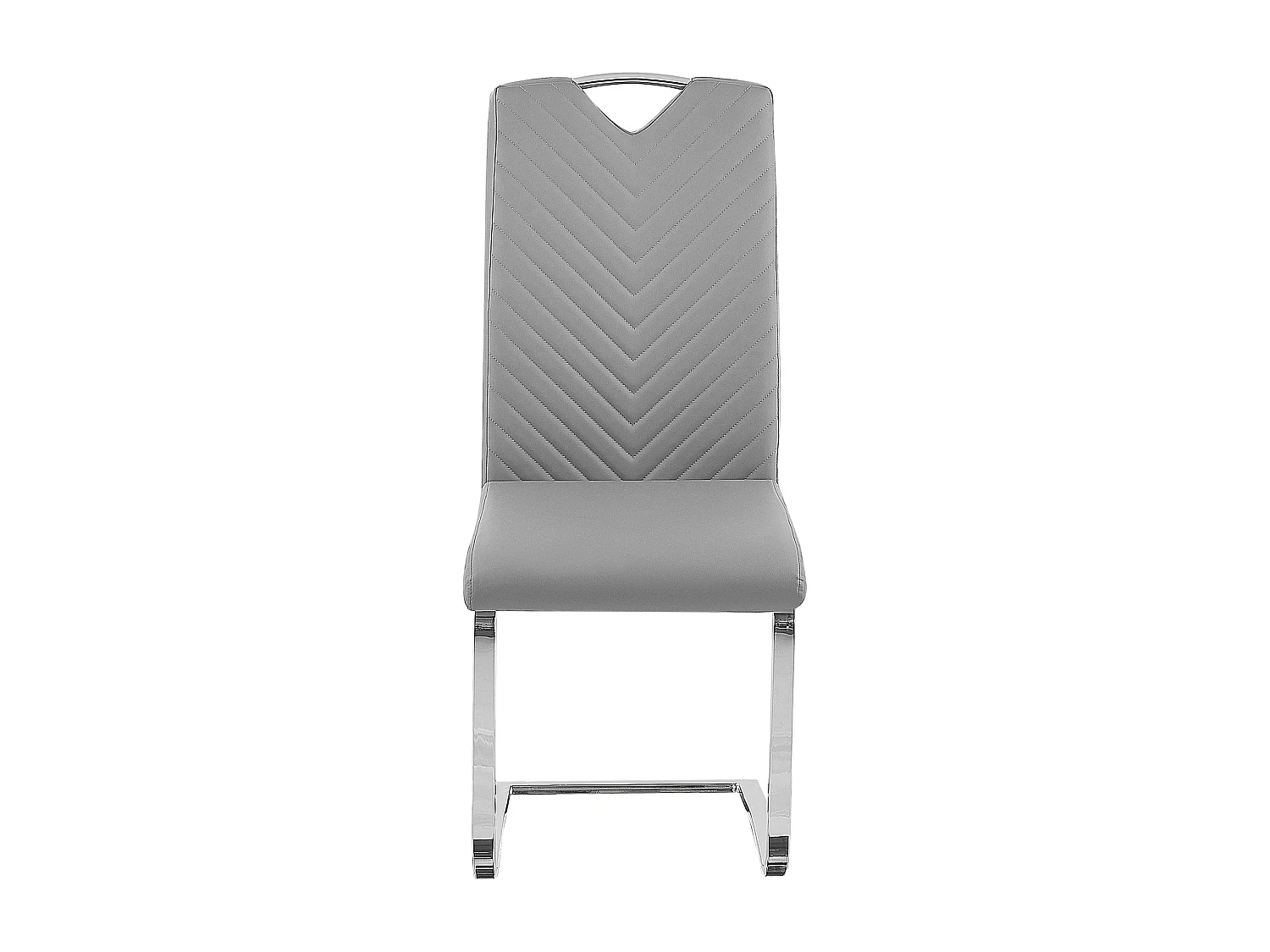 Lot de 2 chaises de salle à manger PICKNES Cuir PU Gris clair