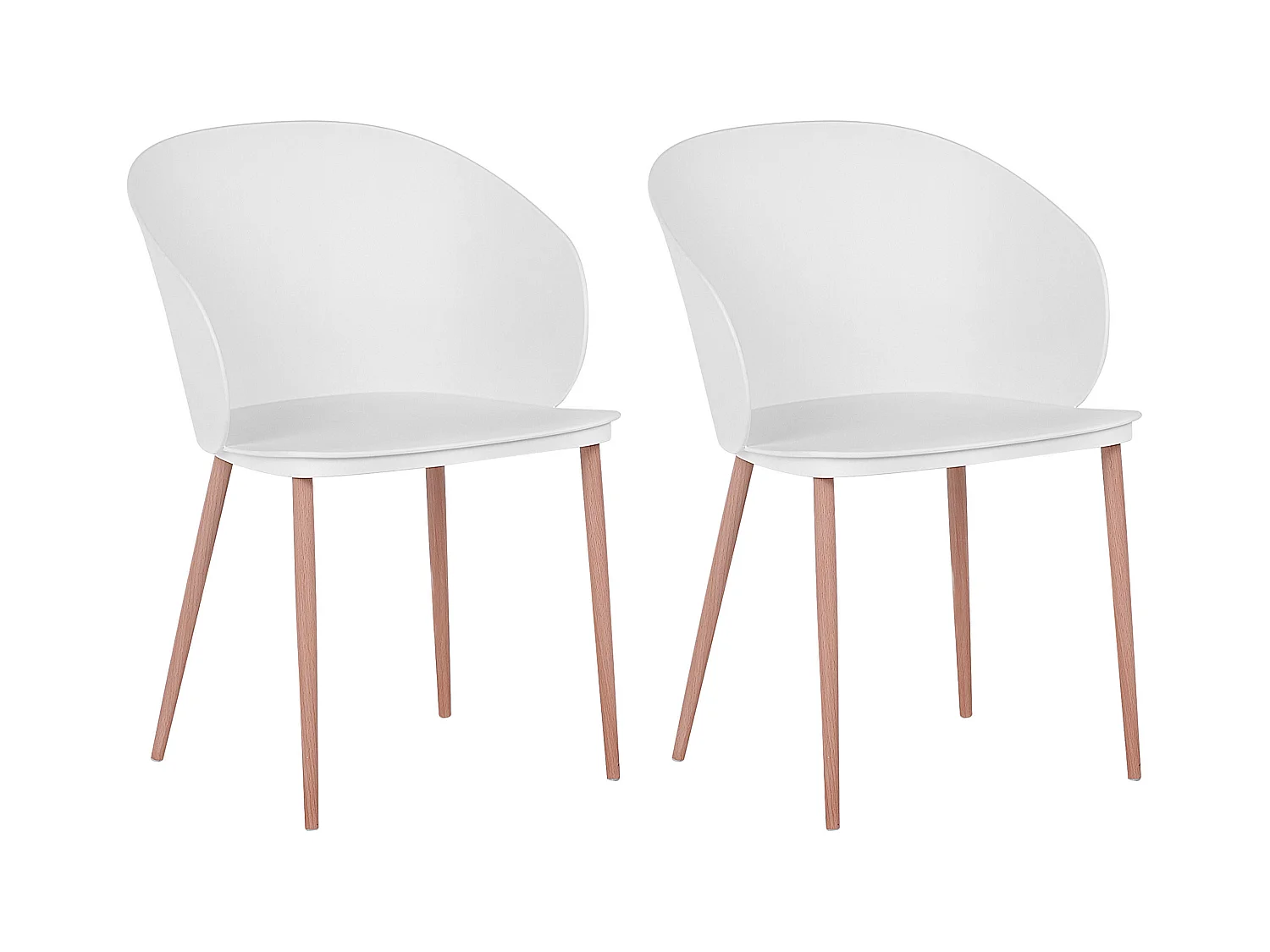 Lot de 2 chaises de salle à manger BLAYKEE Blanc