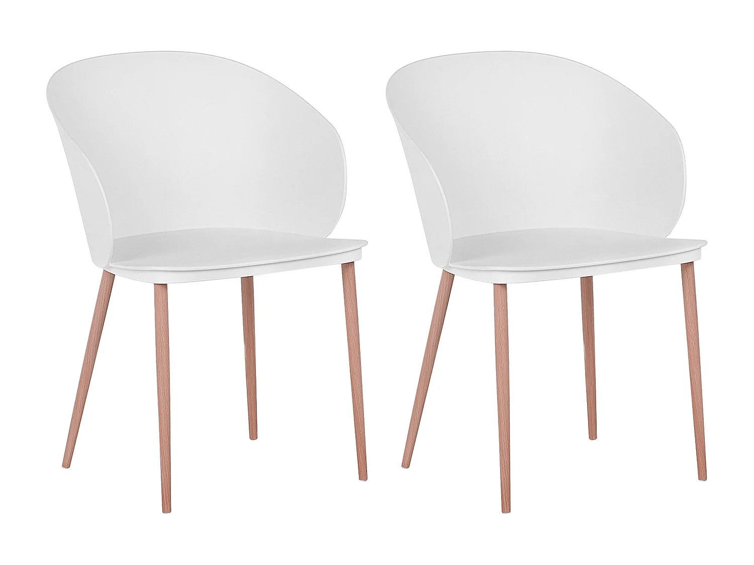 Lot de 2 chaises de salle à manger BLAYKEE Blanc