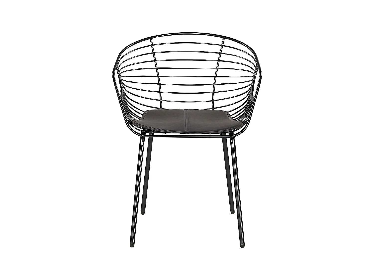 Zestaw 2 krzeseł do jadalni HOBACK Metal Czarny