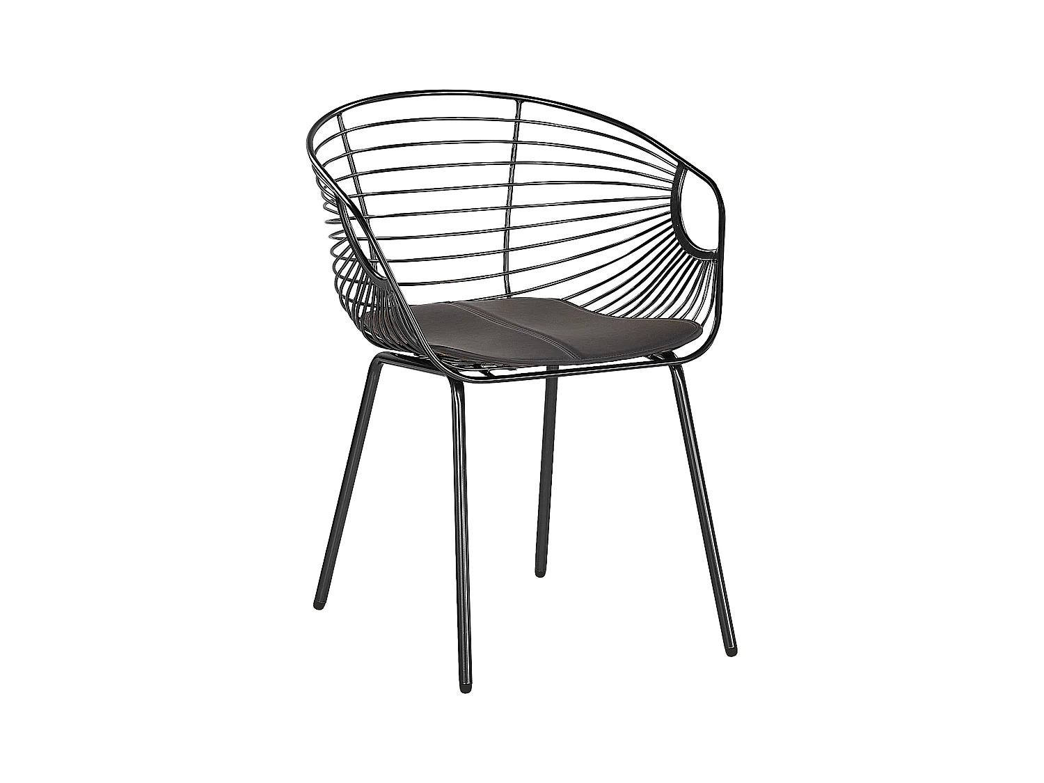 Zestaw 2 krzeseł do jadalni HOBACK Metal Czarny