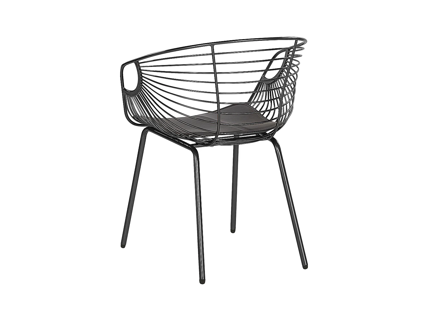 Zestaw 2 krzeseł do jadalni HOBACK Metal Czarny