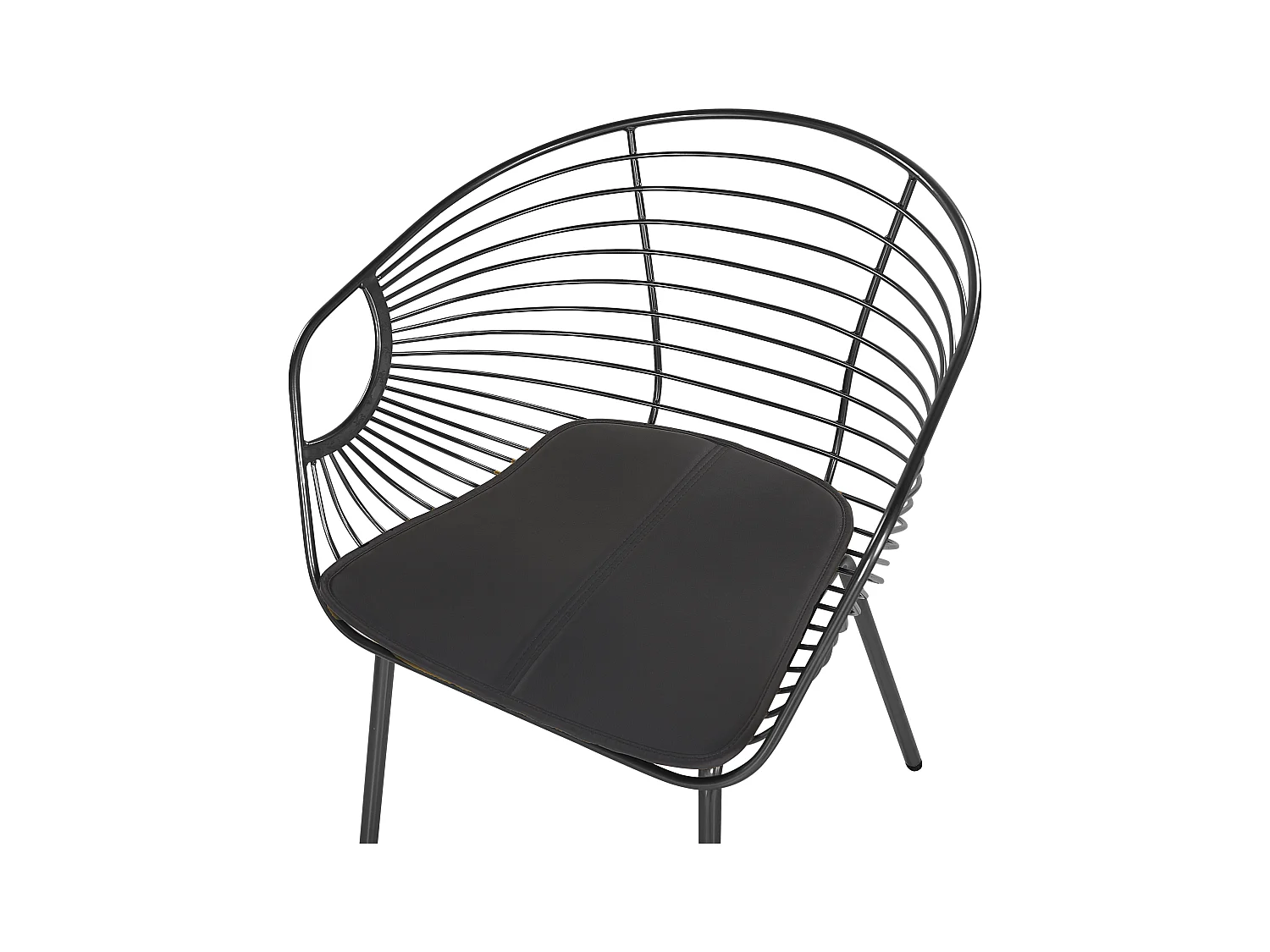 Zestaw 2 krzeseł do jadalni HOBACK Metal Czarny