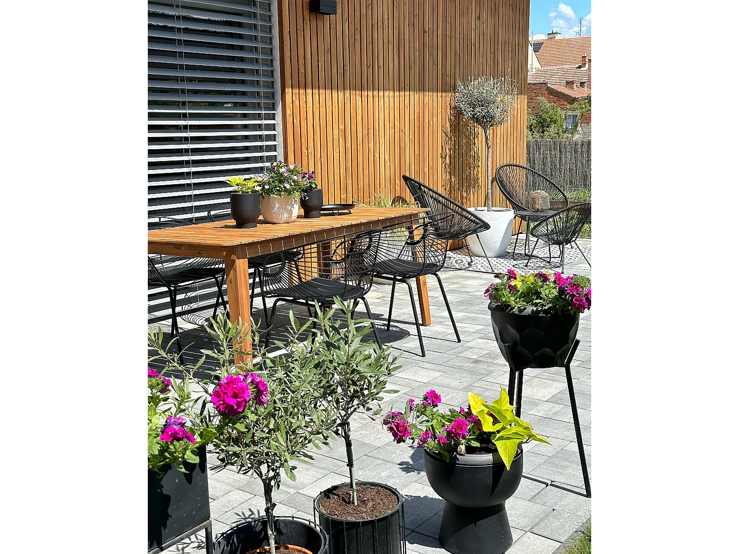 Lot de 2 chaises de salle à manger HOBACK Métal Noir
