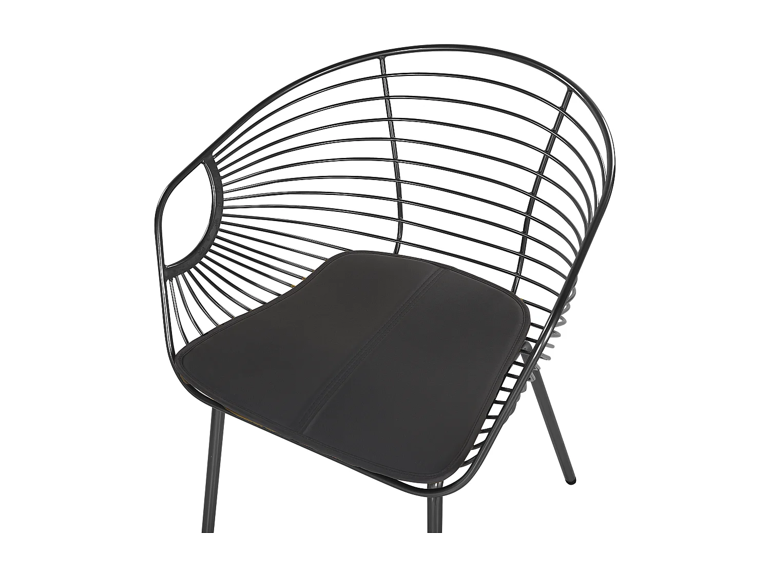 Conjunto de 2 cadeiras de jantar HOBACK Metal Preto