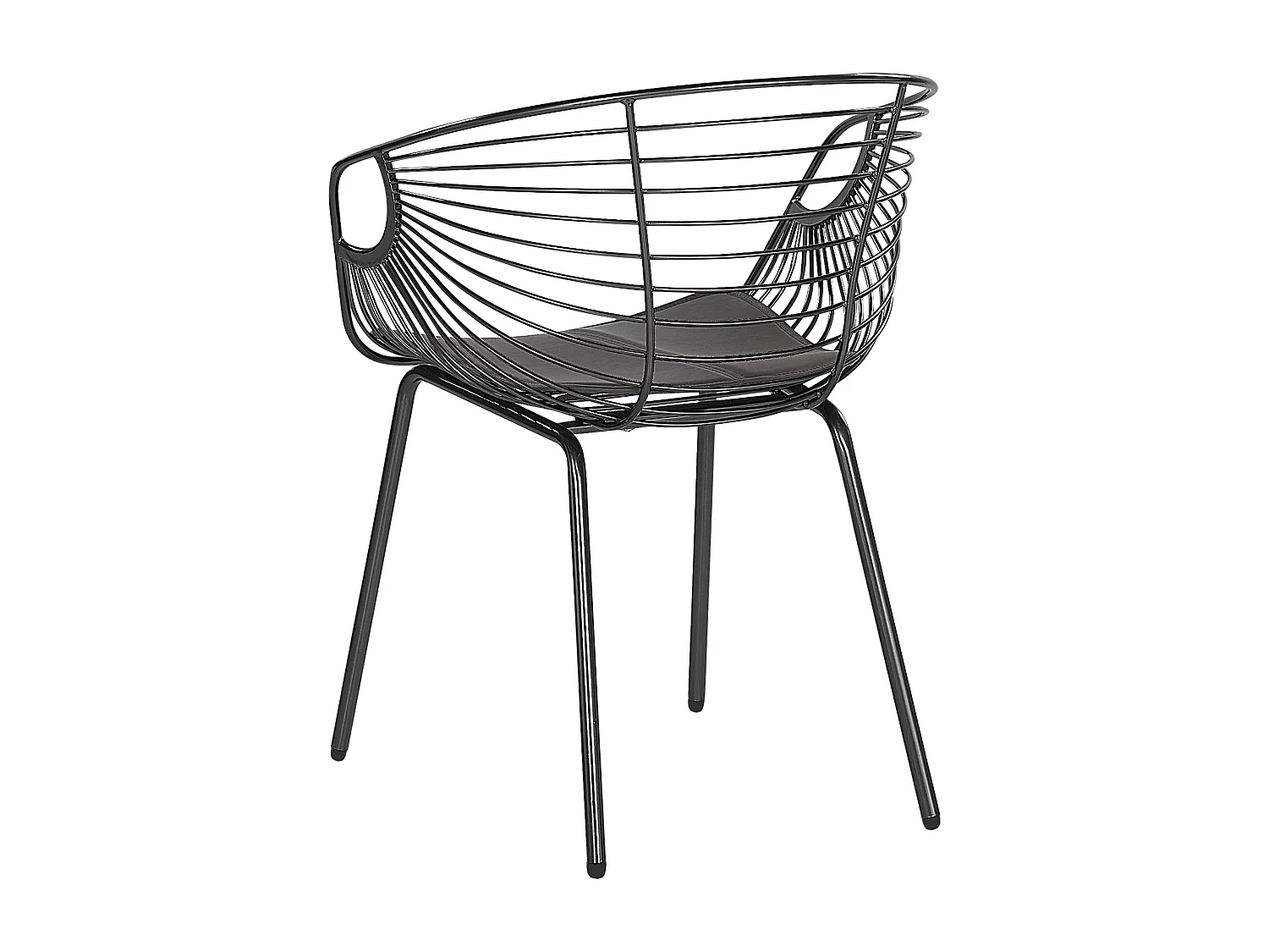 Lot de 2 chaises de salle à manger HOBACK Métal Noir