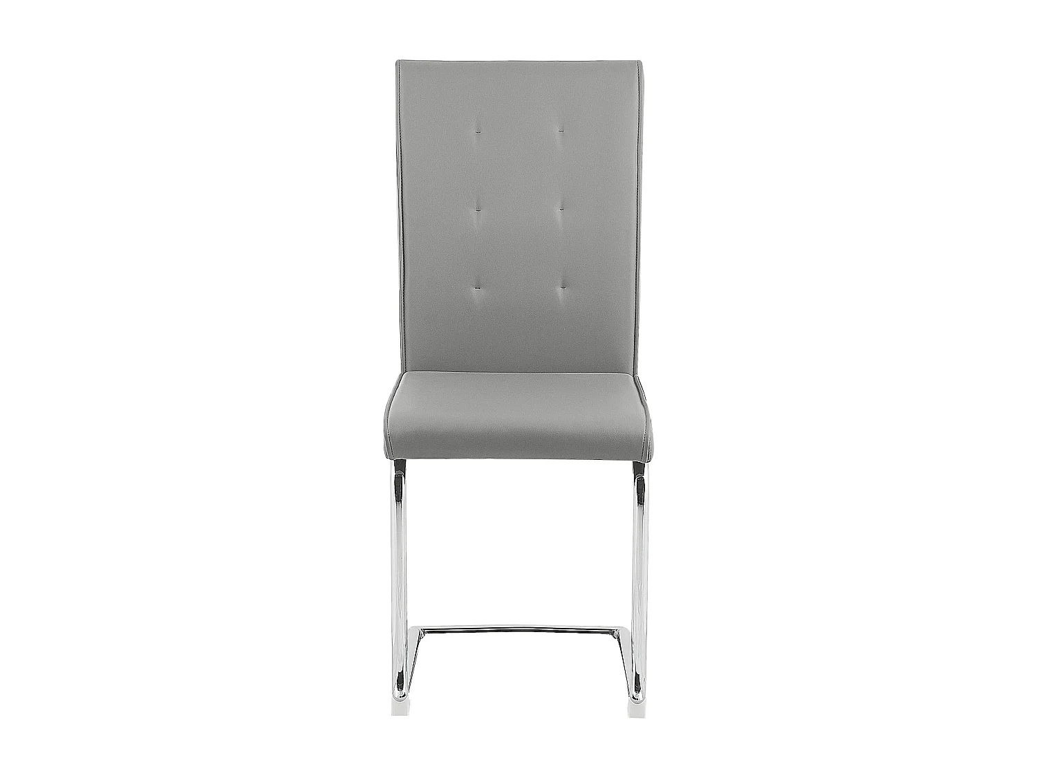 Set van 2 eetkamerstoelen ROVARD Kunstleer Grijs