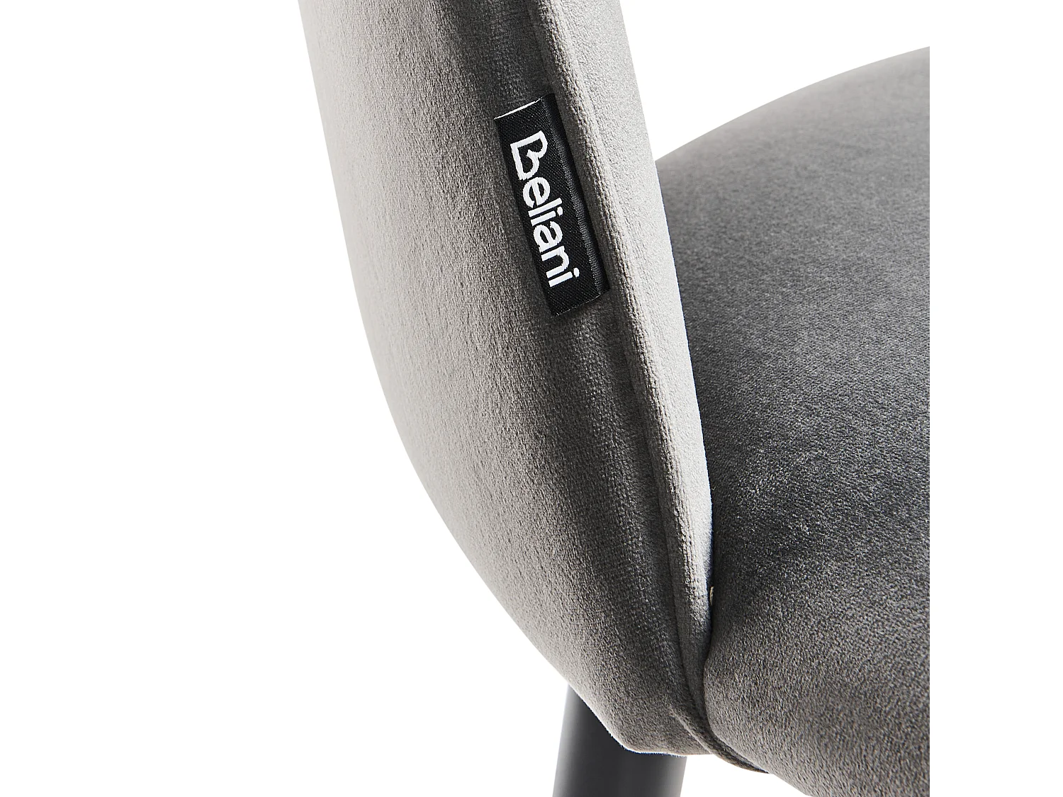 Zestaw 2 krzeseł do jadalni MAGALIA Welur Szary