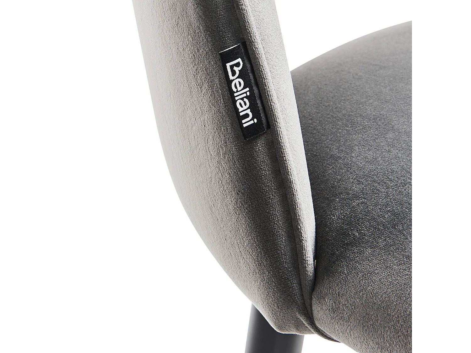 Conjunto de 2 sillas de comedor MAGALIA Terciopelo Gris