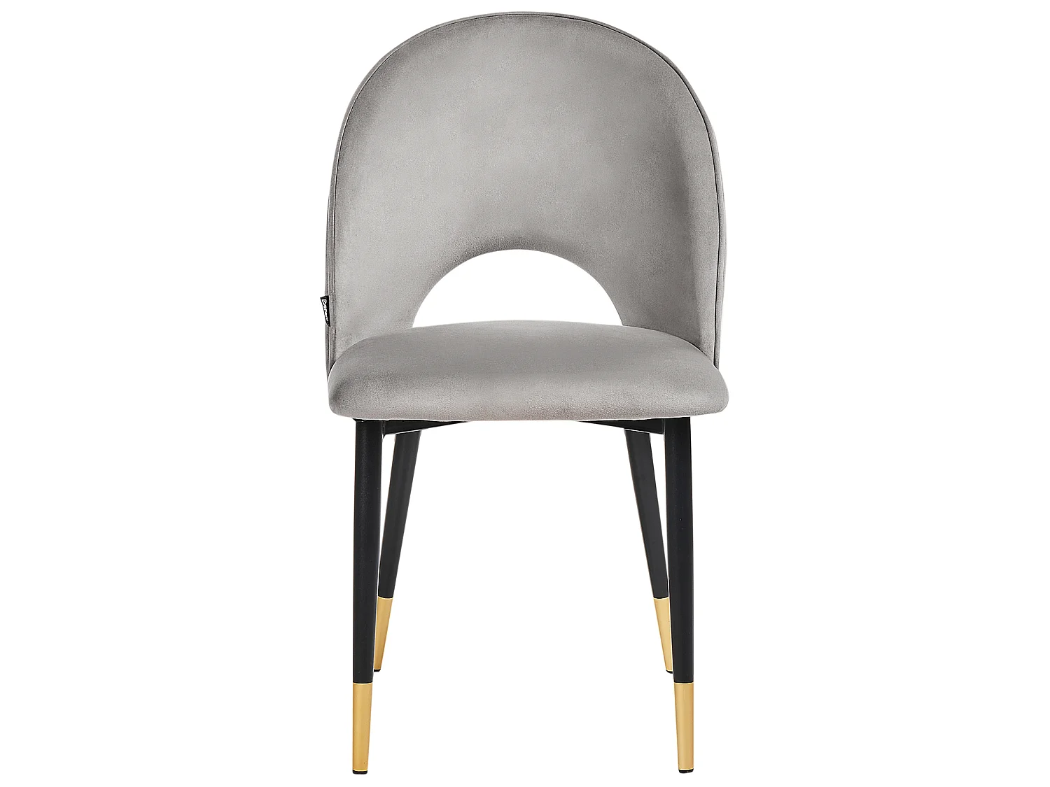 Set of 2 Dining Chairs MAGALIA Velvet Grey