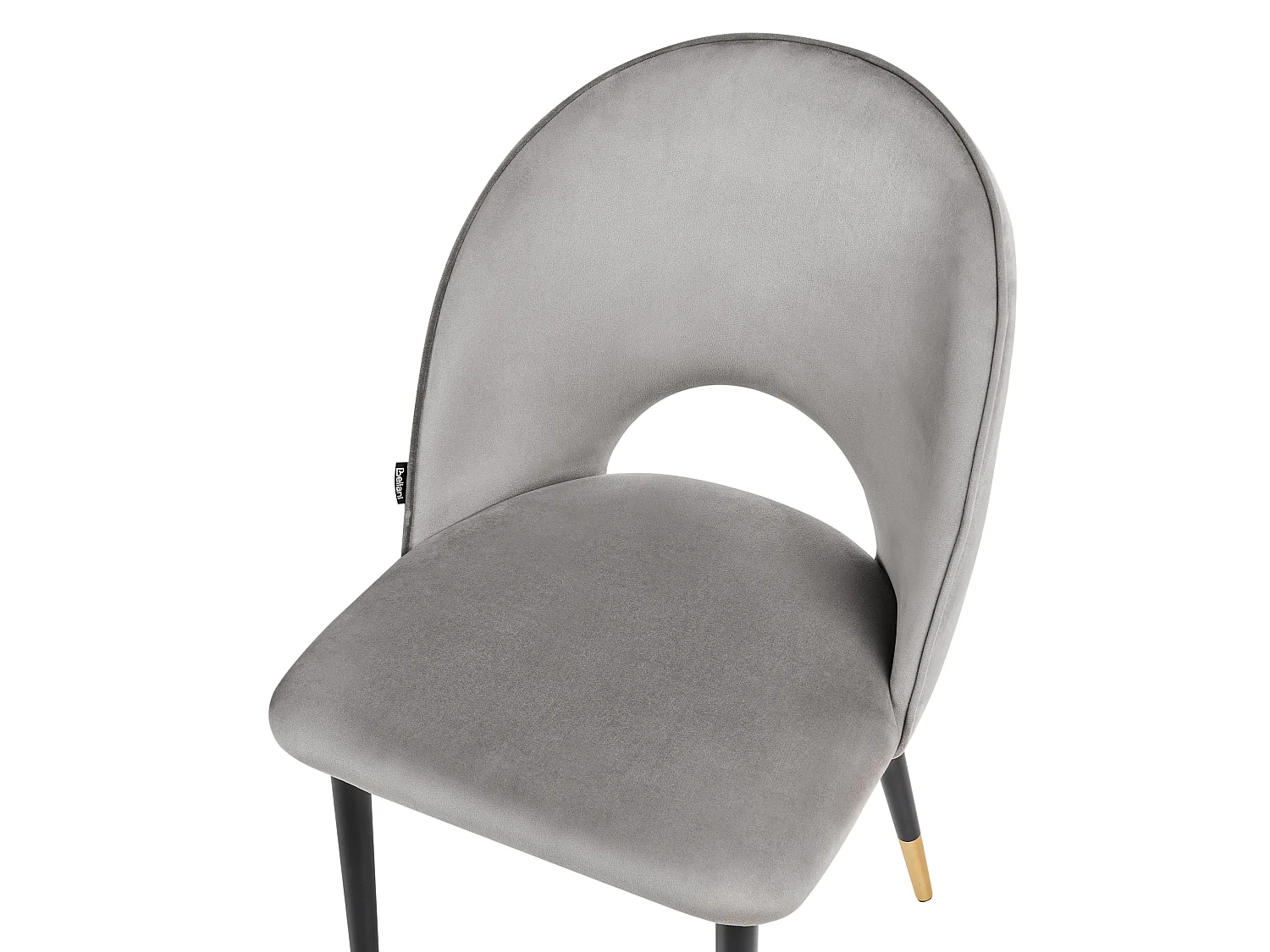 Set of 2 Dining Chairs MAGALIA Velvet Grey
