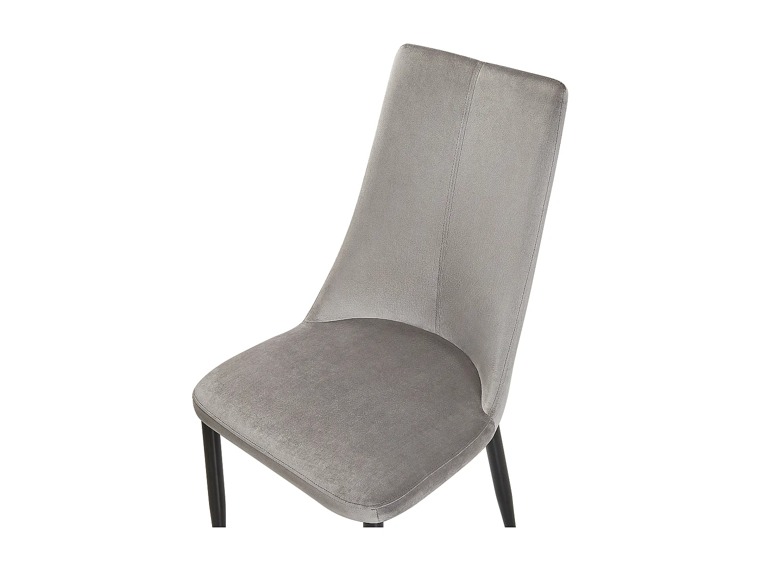 Set van 2 eetkamerstoelen CLAYTON Fluweel Donkergrijs