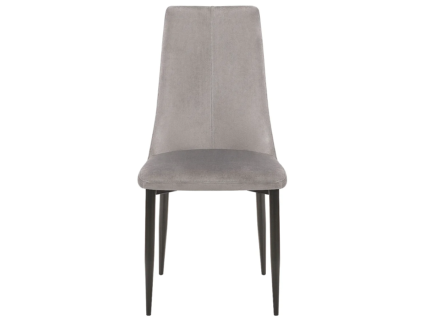 Lot de 2 chaises de salle à manger CLAYTON Velours Gris foncé
