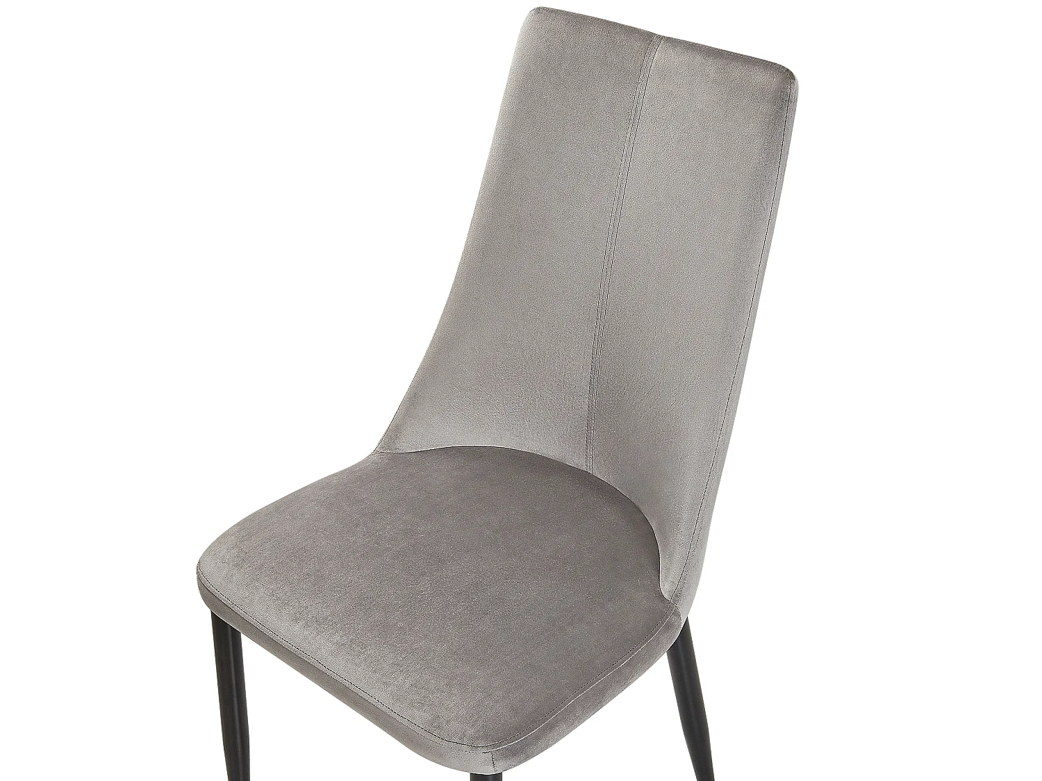 Lot de 2 chaises de salle à manger CLAYTON Velours Gris foncé