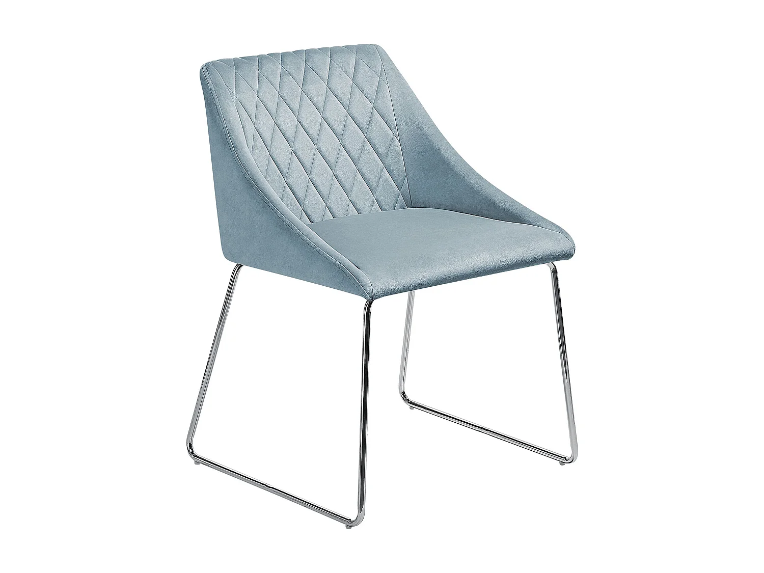 Lot de 2 chaises de salle à manger ARCATA Velours Bleu clair