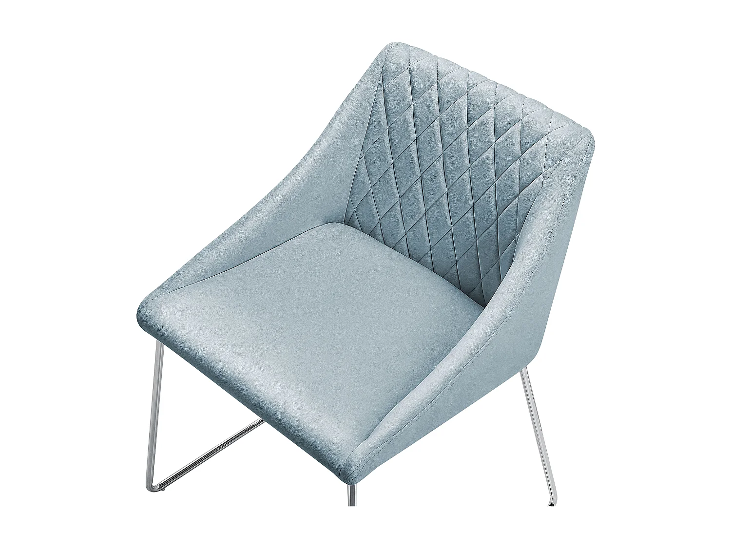 Lot de 2 chaises de salle à manger ARCATA Velours Bleu clair