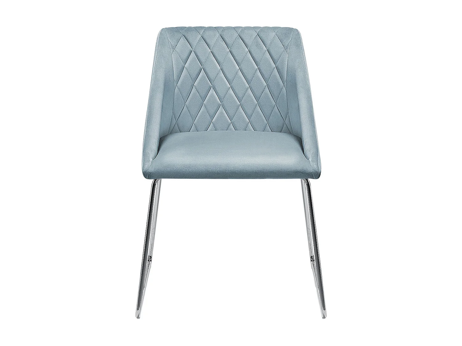 Lot de 2 chaises de salle à manger ARCATA Velours Bleu clair