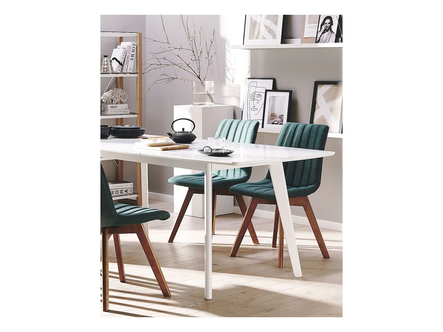 Lot de 2 chaises de salle à manger CALGARY Vert foncé