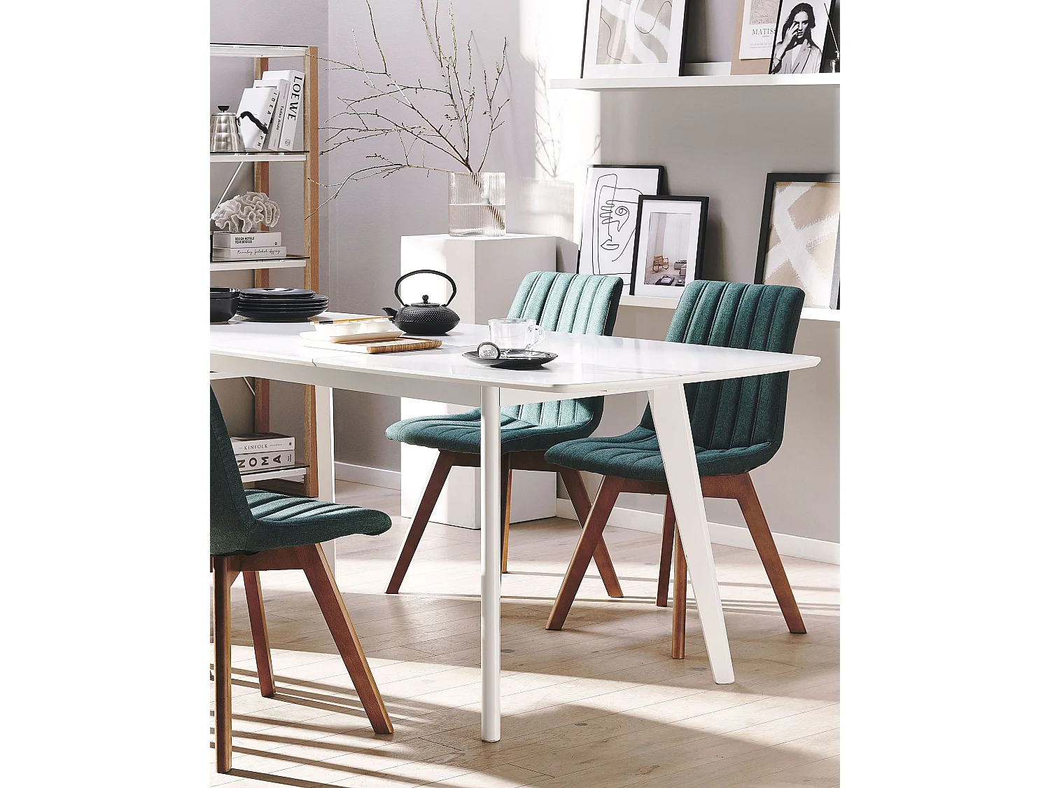 Lot de 2 chaises de salle à manger CALGARY Vert foncé