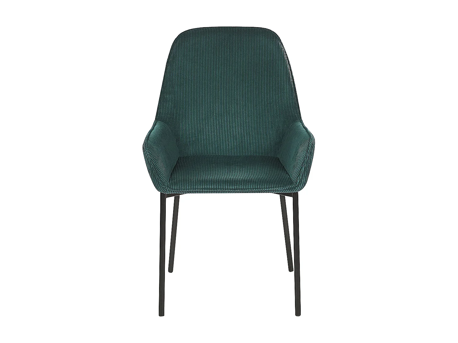 Lot de 2 chaises de salle à manger LOVERNA Velours côtelé Vert foncé