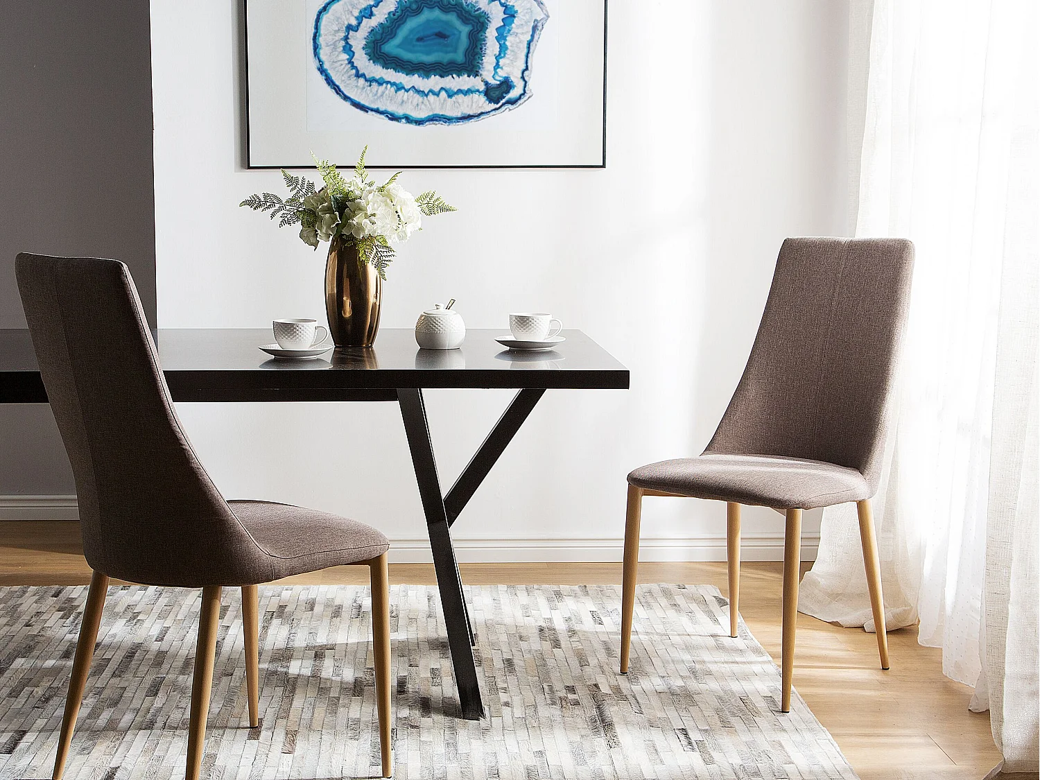 Set van 2 eetkamerstoelen CLAYTON Taupe