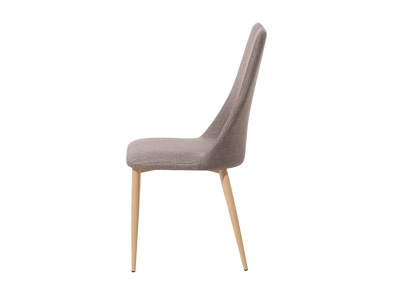 Lot de 2 chaises de salle à manger CLAYTON Tissu Taupe