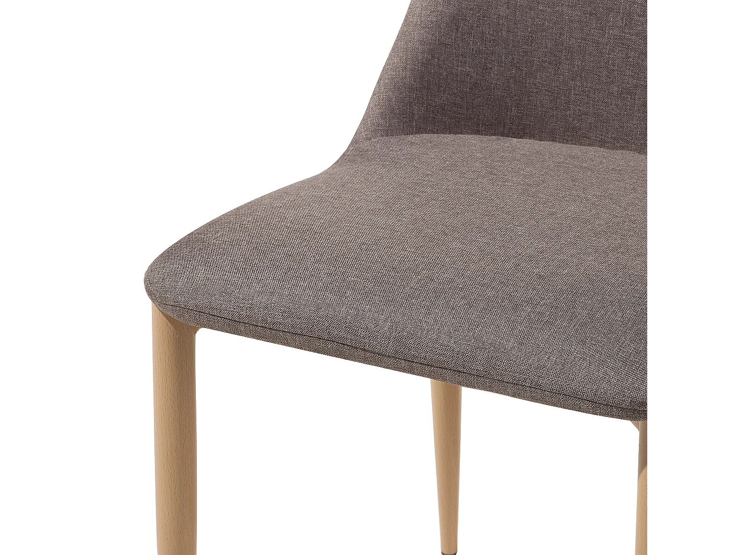 Lot de 2 chaises de salle à manger CLAYTON Tissu Taupe