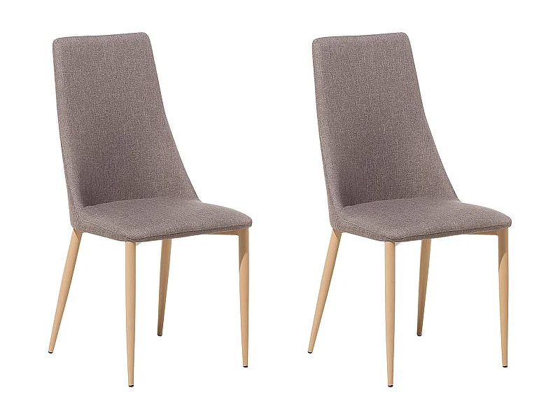 Lot de 2 chaises de salle à manger CLAYTON Taupe