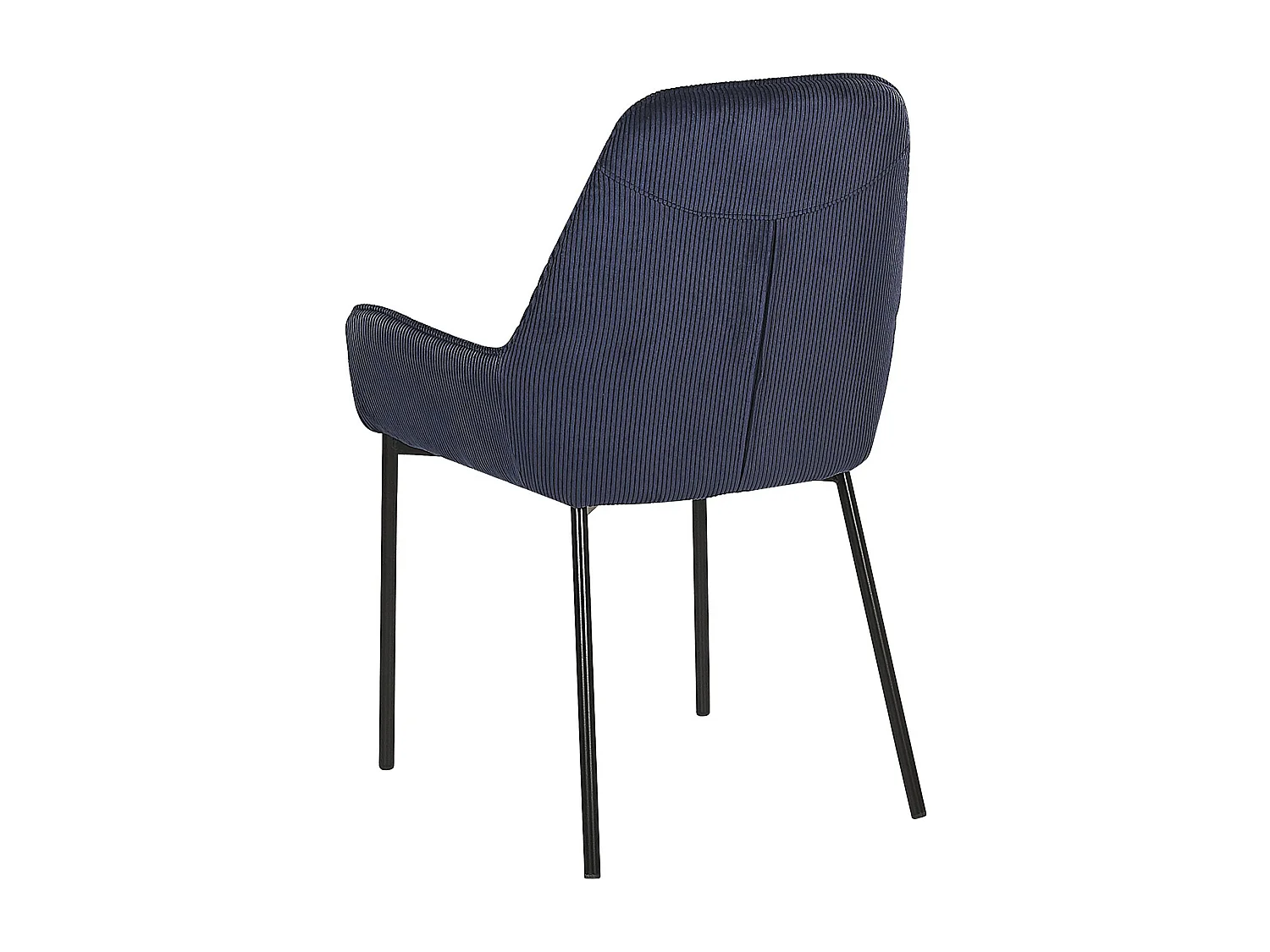 Lot de 2 chaises de salle à manger LOVERNA Velours côtelé Bleu foncé